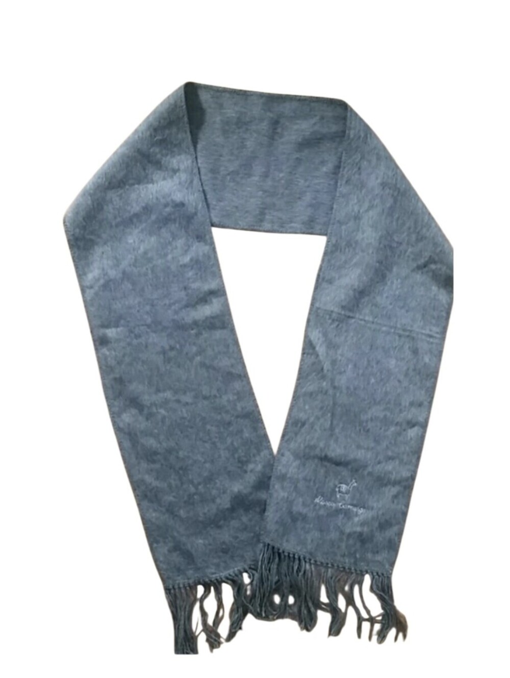 Alpaca Camargo Peruvian Soft Gray Alpaca‎ Blend Fringe Scarf